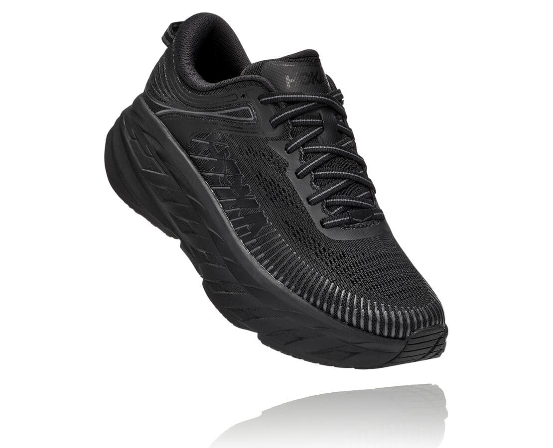 Hoka One One Bondi 7 Philippines - Women's Wide Running Shoes - Black | IN8590134